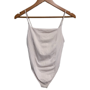 Anthropologie Light Pink Spaghetti Strap Squareneck Bodysuit L/XL